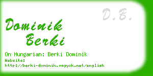 dominik berki business card